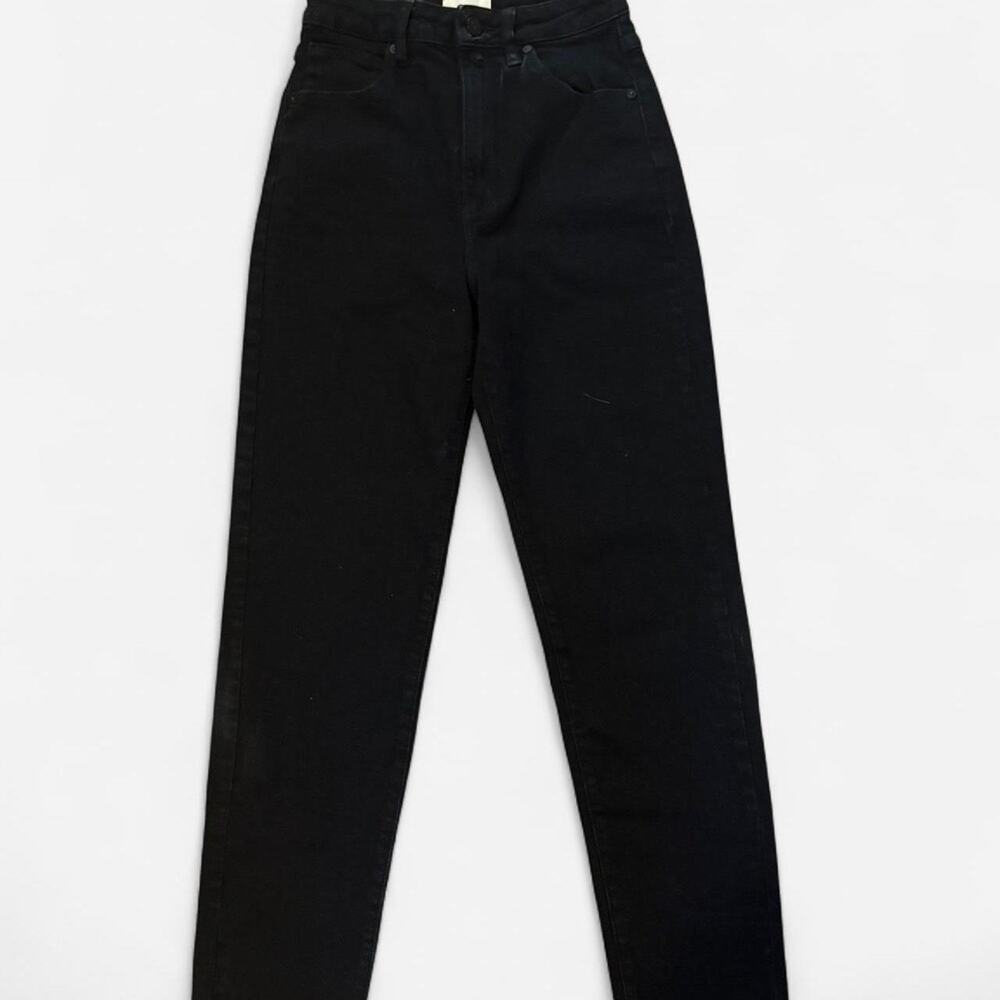 Black high waisted straight leg a brand